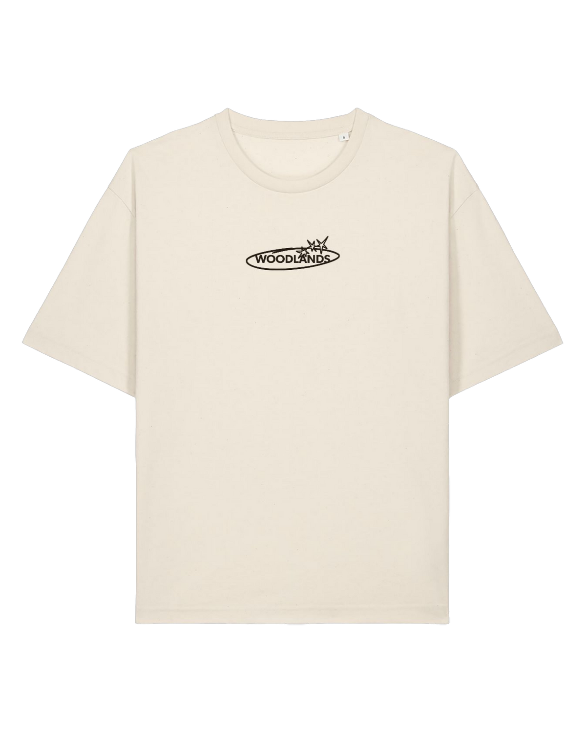 Shirt Bagger, creme, vorne Logo in Schwarz