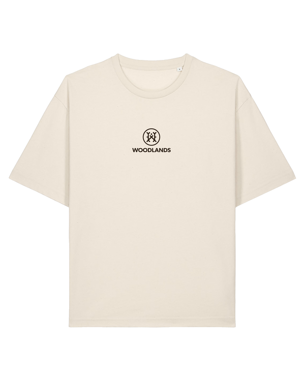 Shirt Basic in Creme, Logo vorne gestickt