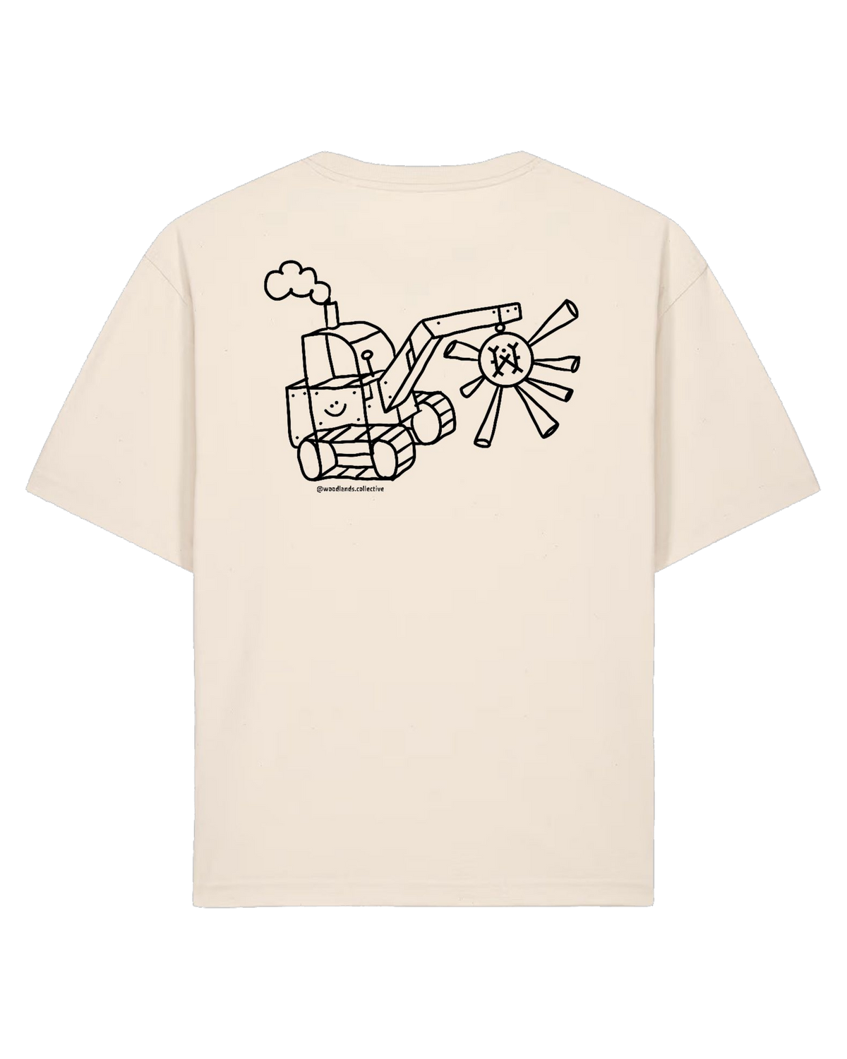 Shirt Bagger, creme, hinten Bagger in Schwarz