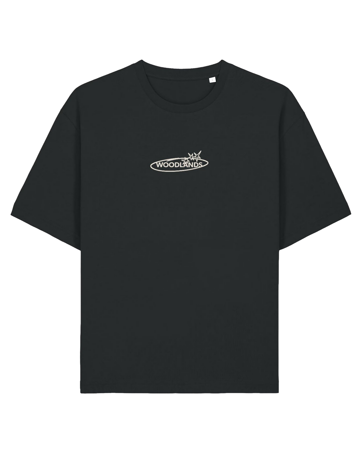 Shirt Scribble, schwarz, vorne Logo in Weiß