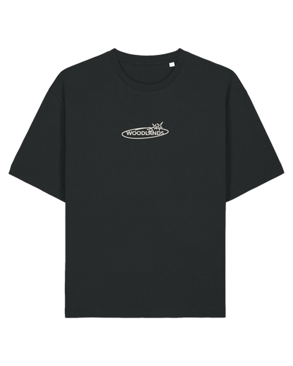 Shirt Scribble, schwarz, vorne Logo in Weiß